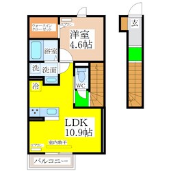 アモリール西牟田の物件間取画像